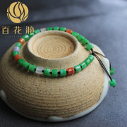 三彩翡翠抽拉绳手链BZB00788